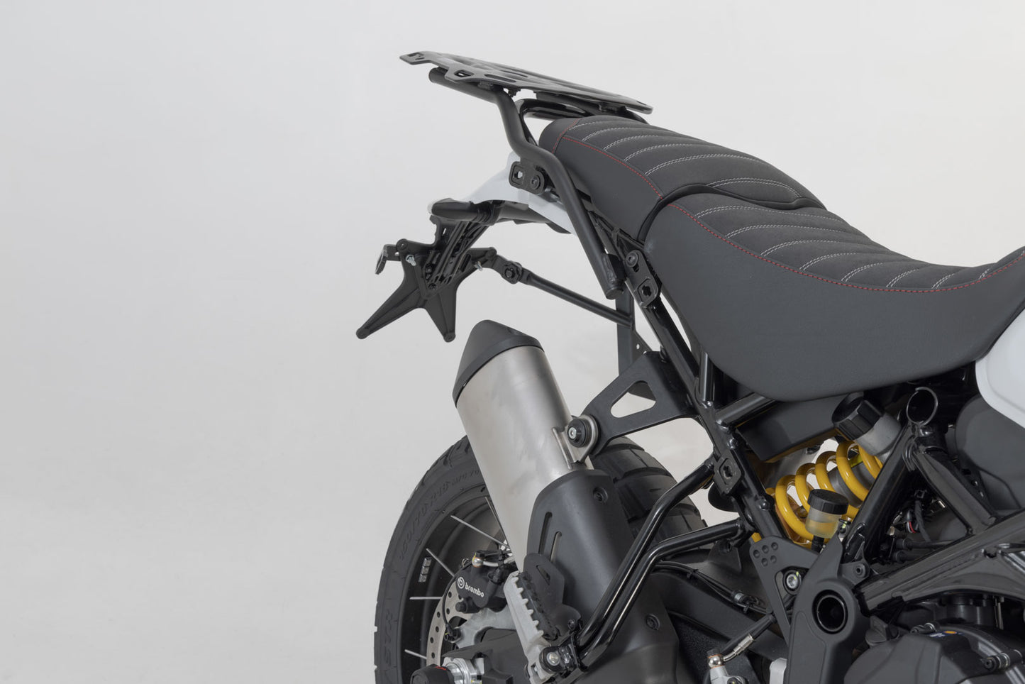 SW-MOTECH Soporte lateral PRO modelo de EE. UU. Negro. Ducati DesertX (22-) / Rally (23-).