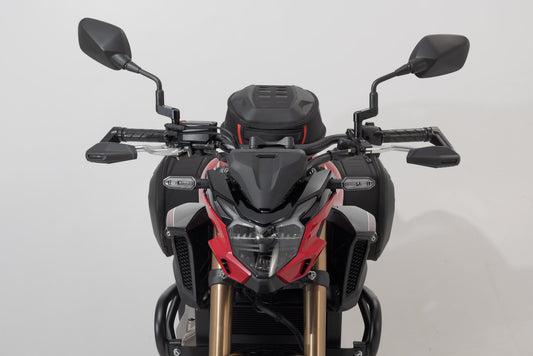 SW-MOTECH Protectores de maneta con deflector de aire Negro. Honda CB650R CB500F CB500 Hornet.