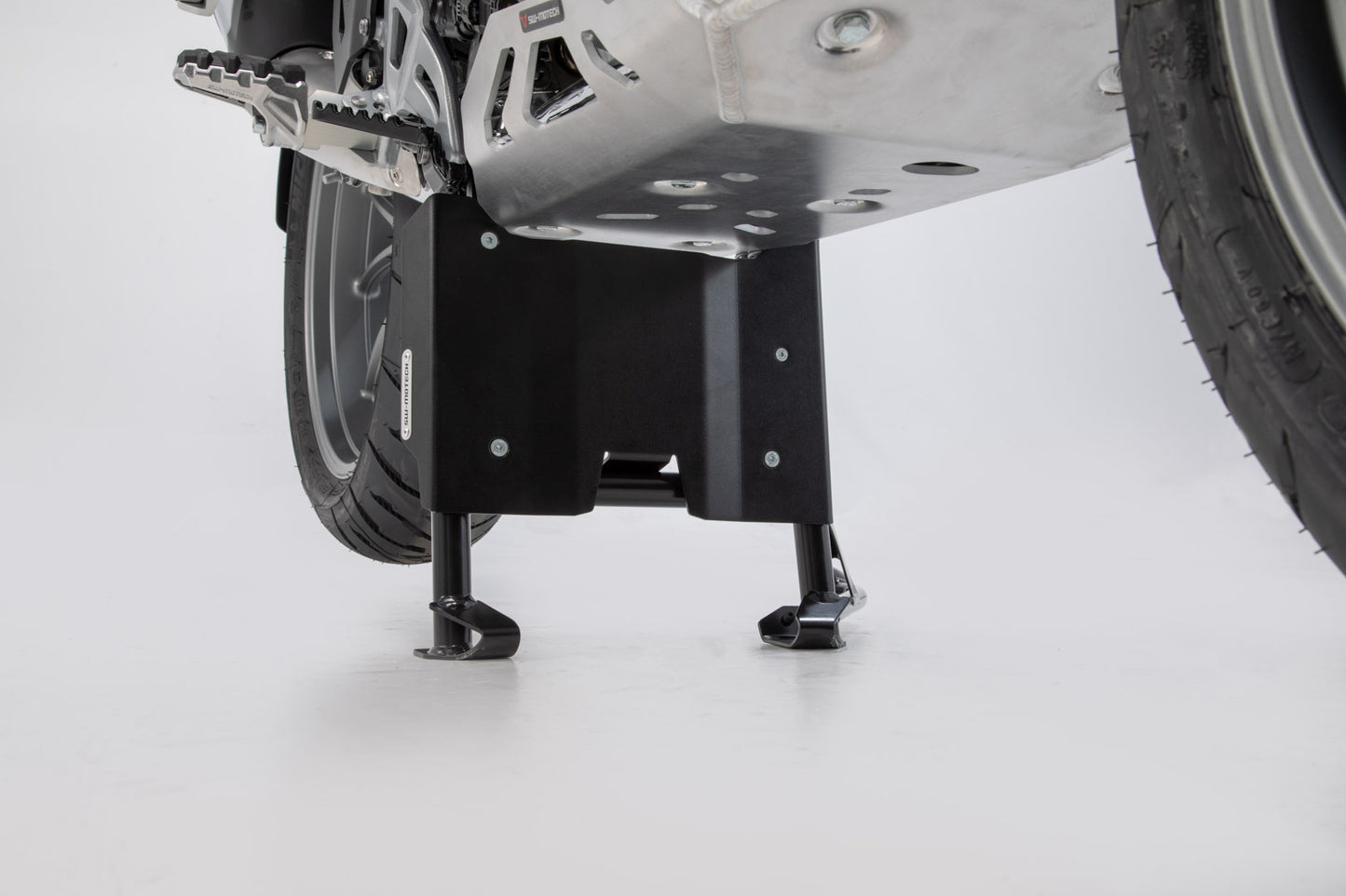 SW-MOTECH Extensión protector motor para caballete central Negro. BMW R 1200 GS (12-18) R 1250 GS (18-).