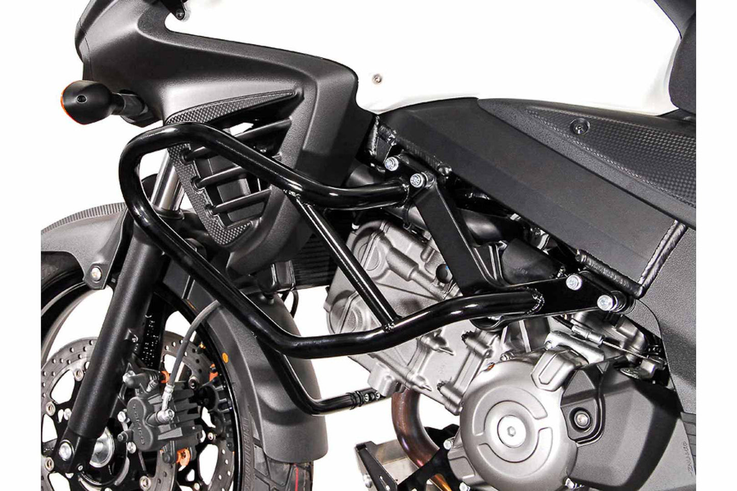 SW-MOTECH Protecciones laterales de motor Negro. Suzuki DL650 V-Strom (11-) / XT (14-).