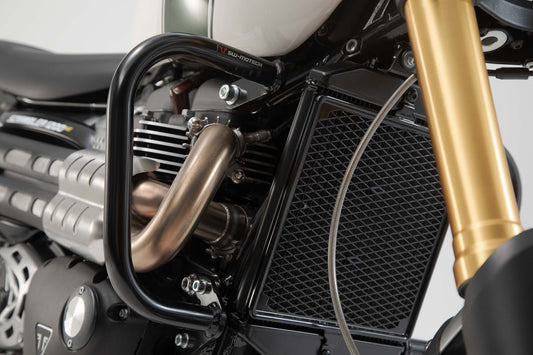SW-MOTECH Protecciones laterales de motor Negro. Triumph Scrambler 1200 XC / XE (18-20).