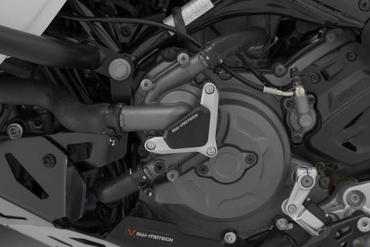 SW-MOTECH Protección de la bomba de agua Plateado/negro. Para modelos Ducati.