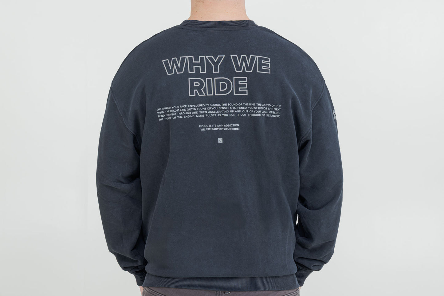 SW-MOTECH Cuello redondo – Riders Line Gris oscuro. Optic Wash. Unisex. Talla S.
