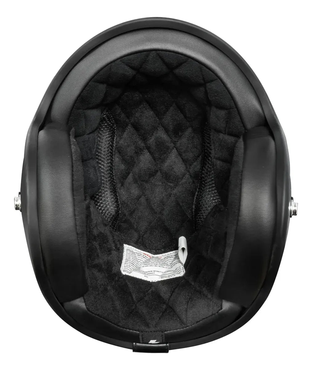 Interior acolchado negro y almohadillas de mejillas del casco TORC Del Mar T50 Cali Iridescent Purple