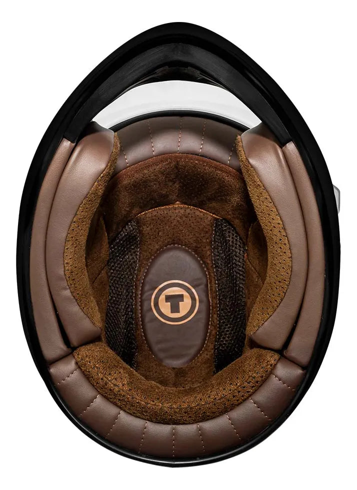 Interior acolchado café del casco integral TORC Pomona T9 Gloss Black