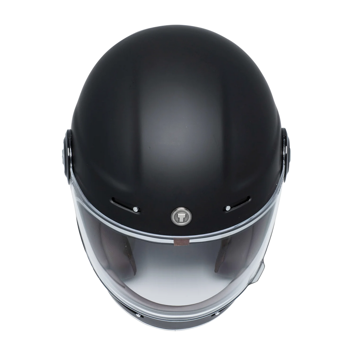 Vista superior del casco integral TORC T1 Newport Matte Black negro mate