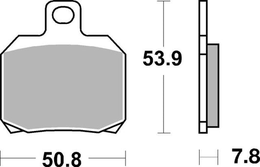 Plano de medidas de las pastillas de freno SBS 730LS