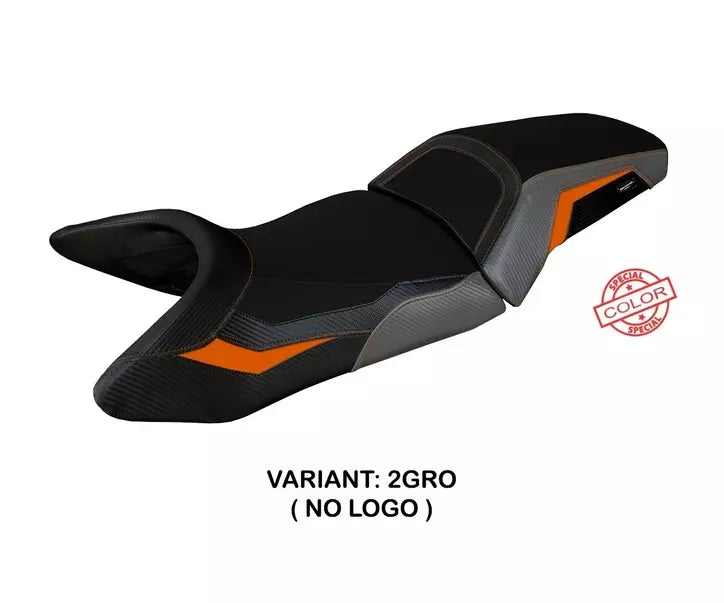 Funda Lumiar Tappezzeria Italia para KTM 1290 Super Adventure S, gris / naranja, sin logo
