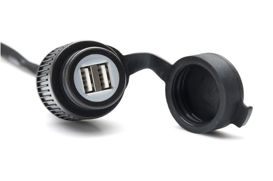 SW-MOTECH Doble conector de carga USB con cableado 2.000 mA. 12 V.