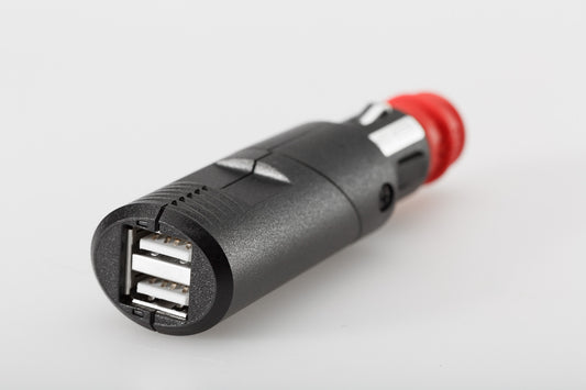 SW-MOTECH Conector universal con doble puerto USB Carcasa doblegable. 2 x 2.100 mA. 12 - 24 V.