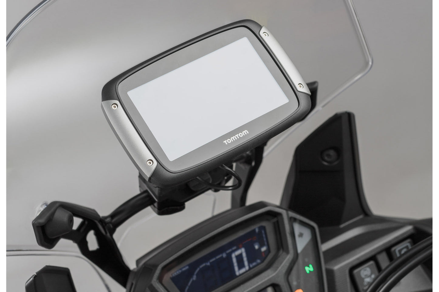 SW-MOTECH Soporte de GPS QUICK-LOCK para barra cruzada Negro. Amortiguador.
