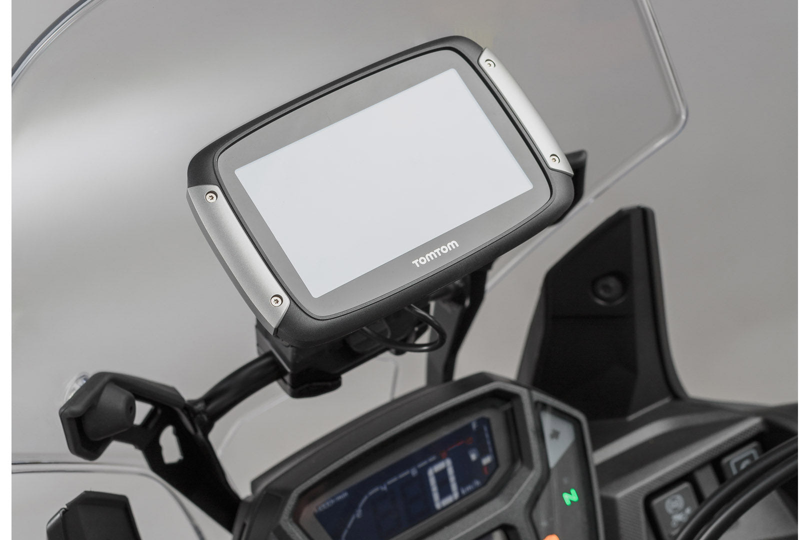 SW-MOTECH Soporte de GPS QUICK-LOCK para barra cruzada Negro. Amortiguador.