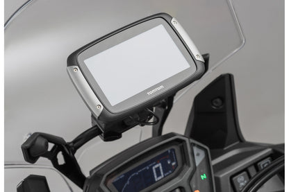 SW-MOTECH Soporte de GPS QUICK-LOCK para barra cruzada Negro. Amortiguador.