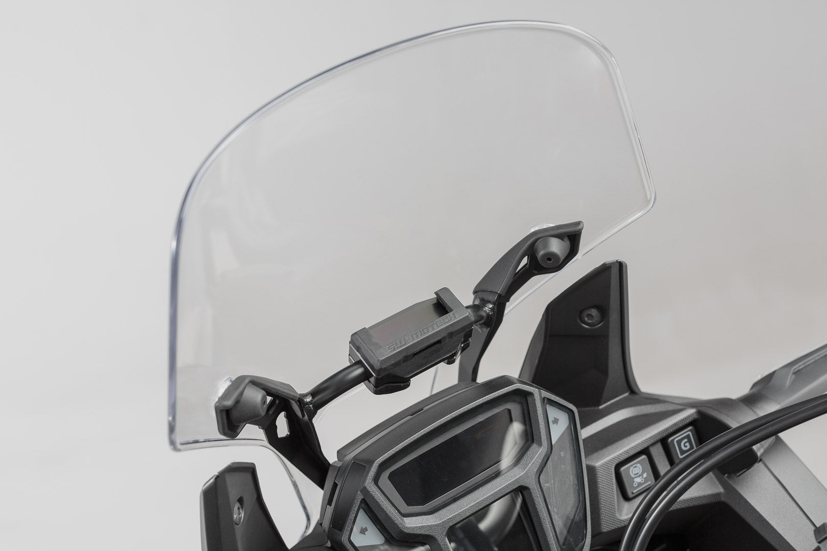 SW-MOTECH Soporte de GPS QUICK-LOCK para barra cruzada Negro. Amortiguador.
