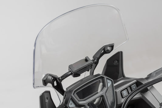 SW-MOTECH Soporte de GPS QUICK-LOCK para barra cruzada Negro. Amortiguador.