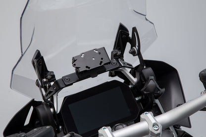 SW-MOTECH Soporte GPS para salpicadero Negro. BMW R 1200 GS (12-18) R 1250 GS (18-).