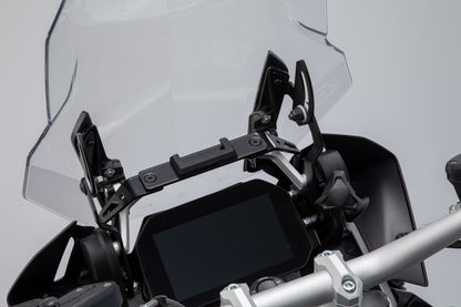 SW-MOTECH Soporte GPS para salpicadero Negro. BMW R 1200 GS (12-18) R 1250 GS (18-).
