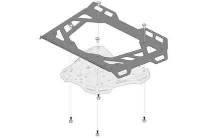 SW-MOTECH Extensión para portaequipaje ADVENTURE-RACK 45x30 cm. Aluminio. Negro.