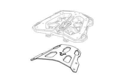 SW-MOTECH Portaequipaje STREET-RACK Negro. Yamaha MT-07 (24-).