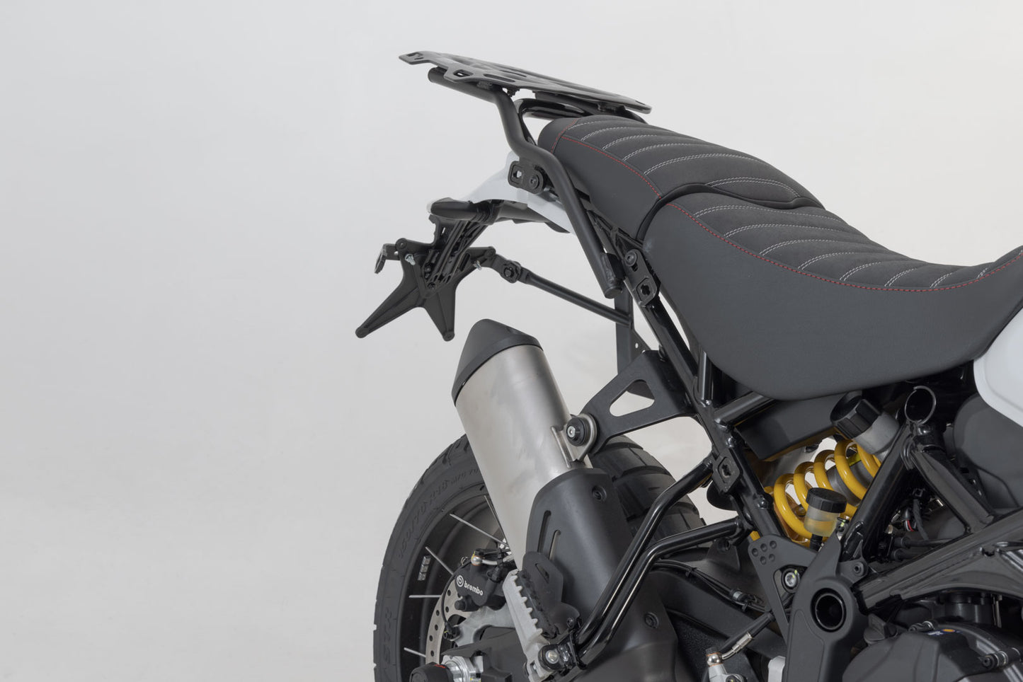 SW-MOTECH Soporte lateral PRO Negro. Ducati DesertX (22-) / Rally (23-).