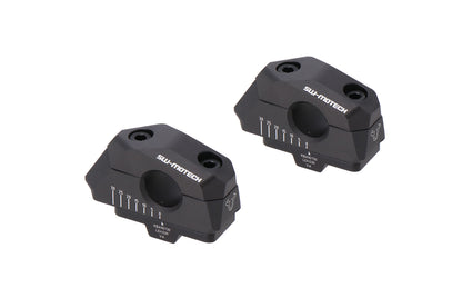 SW-MOTECH Acercador de manillar variable para Ø22 H=25mm. Colocación de 5/10/15/20/25/30 mm. Negro