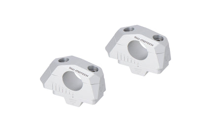 SW-MOTECH Acercador de manillar variable para Ø28 H=28mm. Colocación 5/10/15/20/25/30 mm. Plateado.