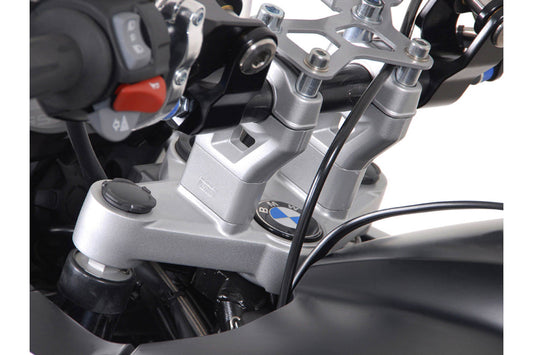 SW-MOTECH Elevador de manillar h=30 mm. Plateado. BMW R 1200 GS (08-).