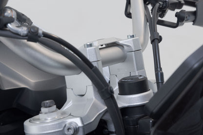 SW-MOTECH Elevador de manillar H=30 mm. Plateado. BMW F 750/800 GS (17-).