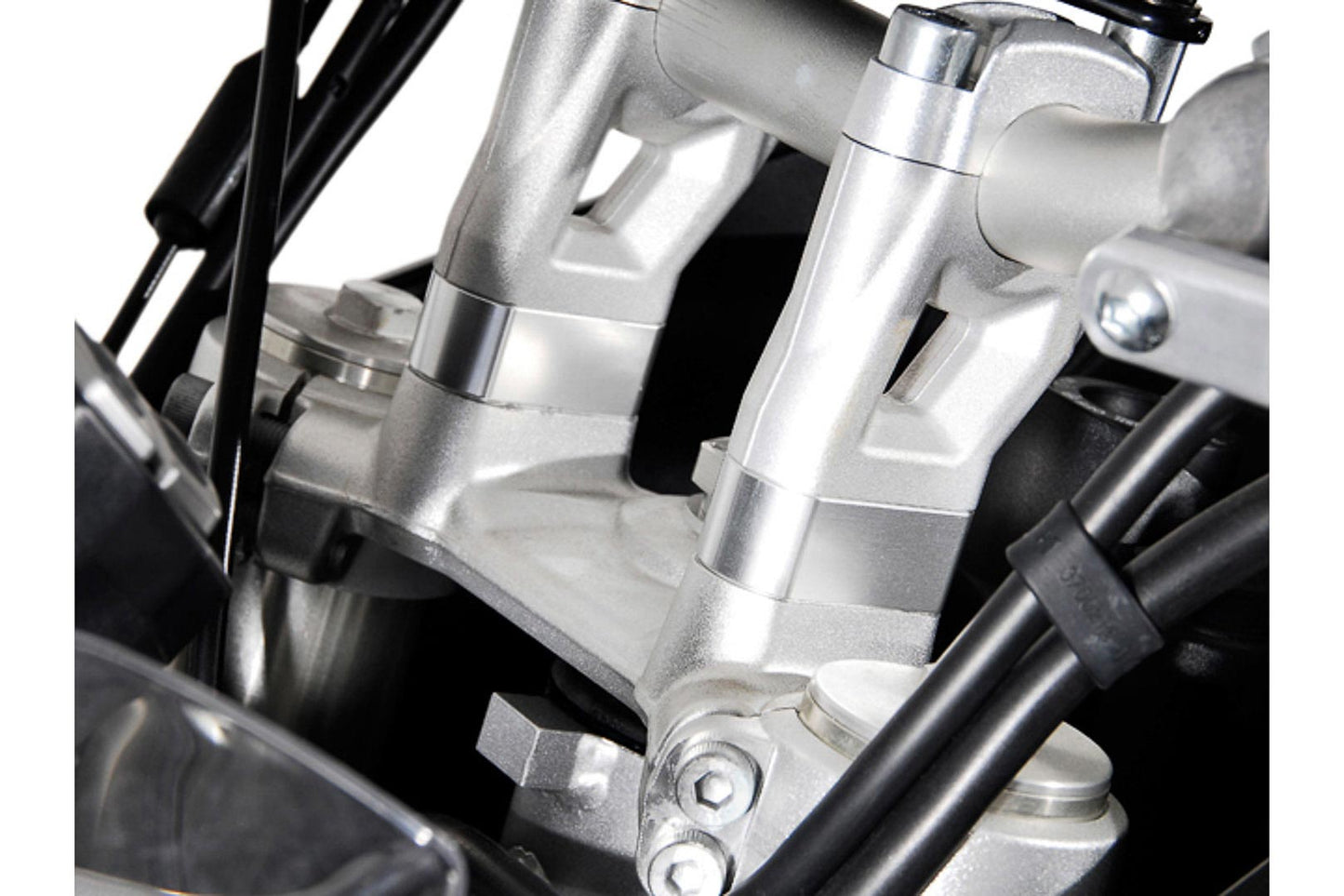 SW-MOTECH Elevador de manillar H=20 mm. Plateado. Triumph Tiger 800/ 900/ 1200.