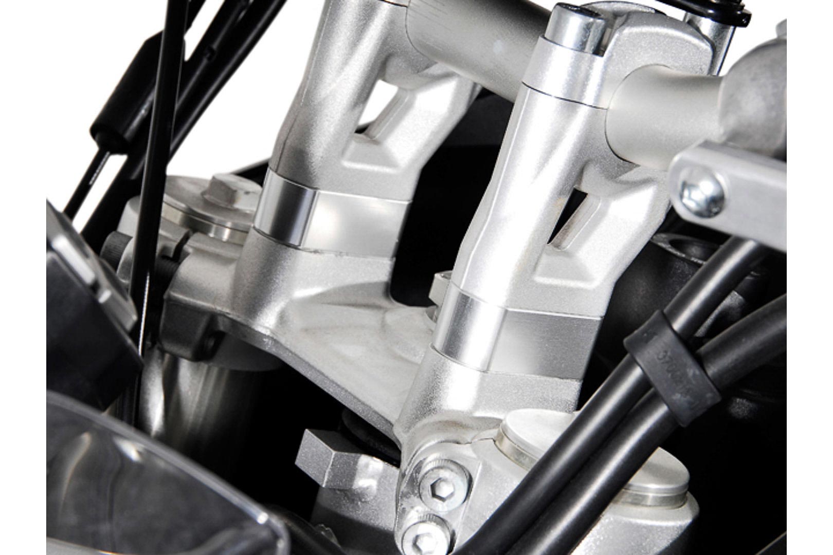 SW-MOTECH Elevador de manillar H=20 mm. Plateado. Triumph Tiger 800/ 900/ 1200.