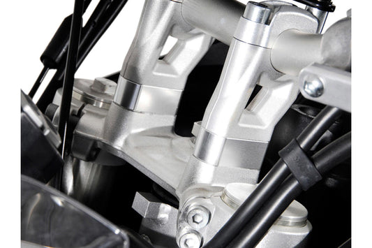 SW-MOTECH Elevador de manillar H=20 mm. Plateado. Triumph Tiger 800/ 900/ 1200.