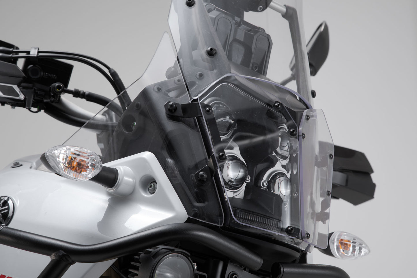 SW-MOTECH Protector de luces delanteras Soporte con panel de PVC. Yamaha Ténéré 700 (19-).