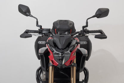 SW-MOTECH Protectores de maneta con deflector de aire Negro. Honda CB650R CB500F CB500 Hornet.