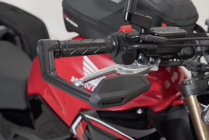 SW-MOTECH Protectores de maneta con deflector de aire Negro. Honda CB650R CB500F CB500 Hornet.