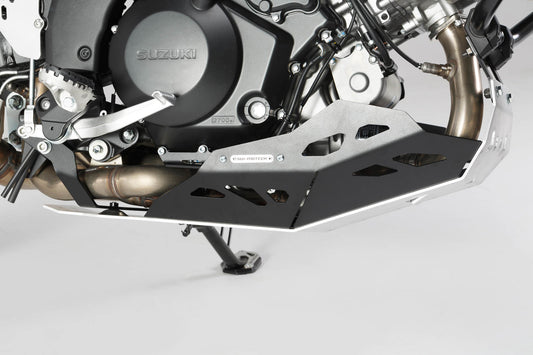 SW-MOTECH Protector de motor Negro/Plateado. Para V-Strom 1000 con crashbar.