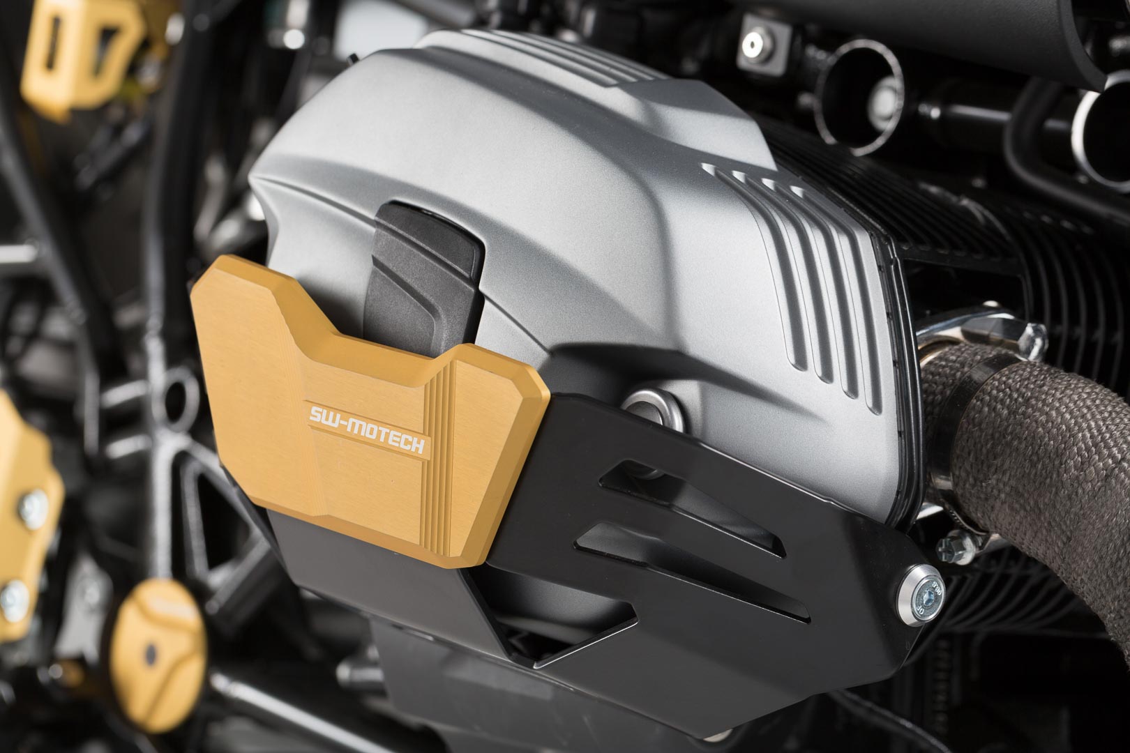 SW-MOTECH Protector de cilindro. En pareja. Dorado. BMW R1200 R / GS / Adv R nineT.