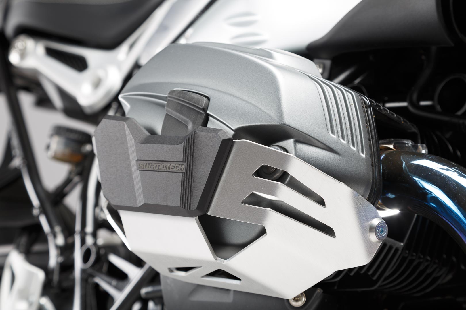 SW-MOTECH Protección de cilindro Plateado. BMW R1200 R / GS / Adv R nineT.