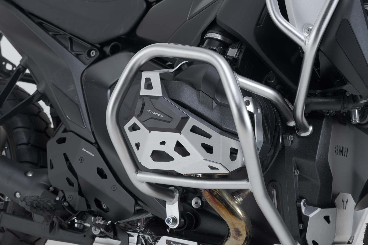 SW-MOTECH Protector de los cilindros Negro/plateado. BMW R 1300 GS R 1300 R/RS.