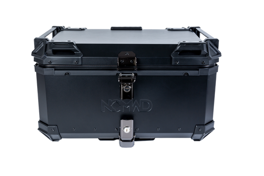 Top Case NOMAD 65L de Aluminio Negro con Respaldo y Base