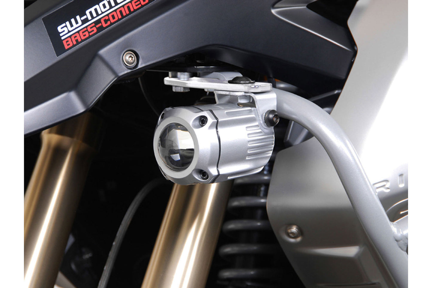 SW-MOTECH Soportes para luces Plateado. BMW R 1200 GS (08-12).