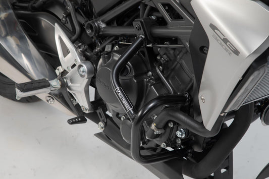 SW-MOTECH Protecciones laterales de motor Negro. Honda CB300R (18-).