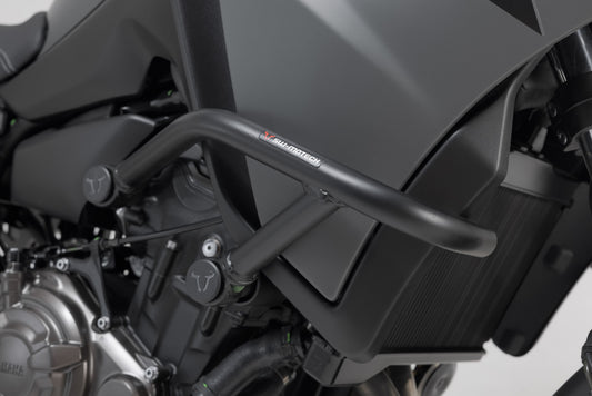 SW-MOTECH Protecciones laterales de motor Negro. Yamaha MT-07 / Tracer Tracer 7 / GT.