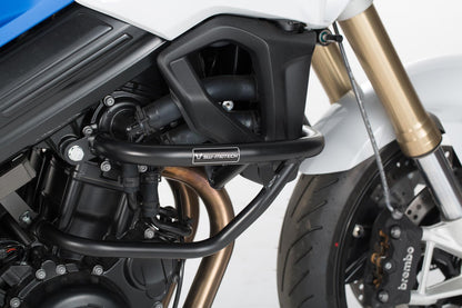 SW-MOTECH Protecciones laterales de motor Negro. BMW F 800 R (09-19) / F 800 S (04-10).