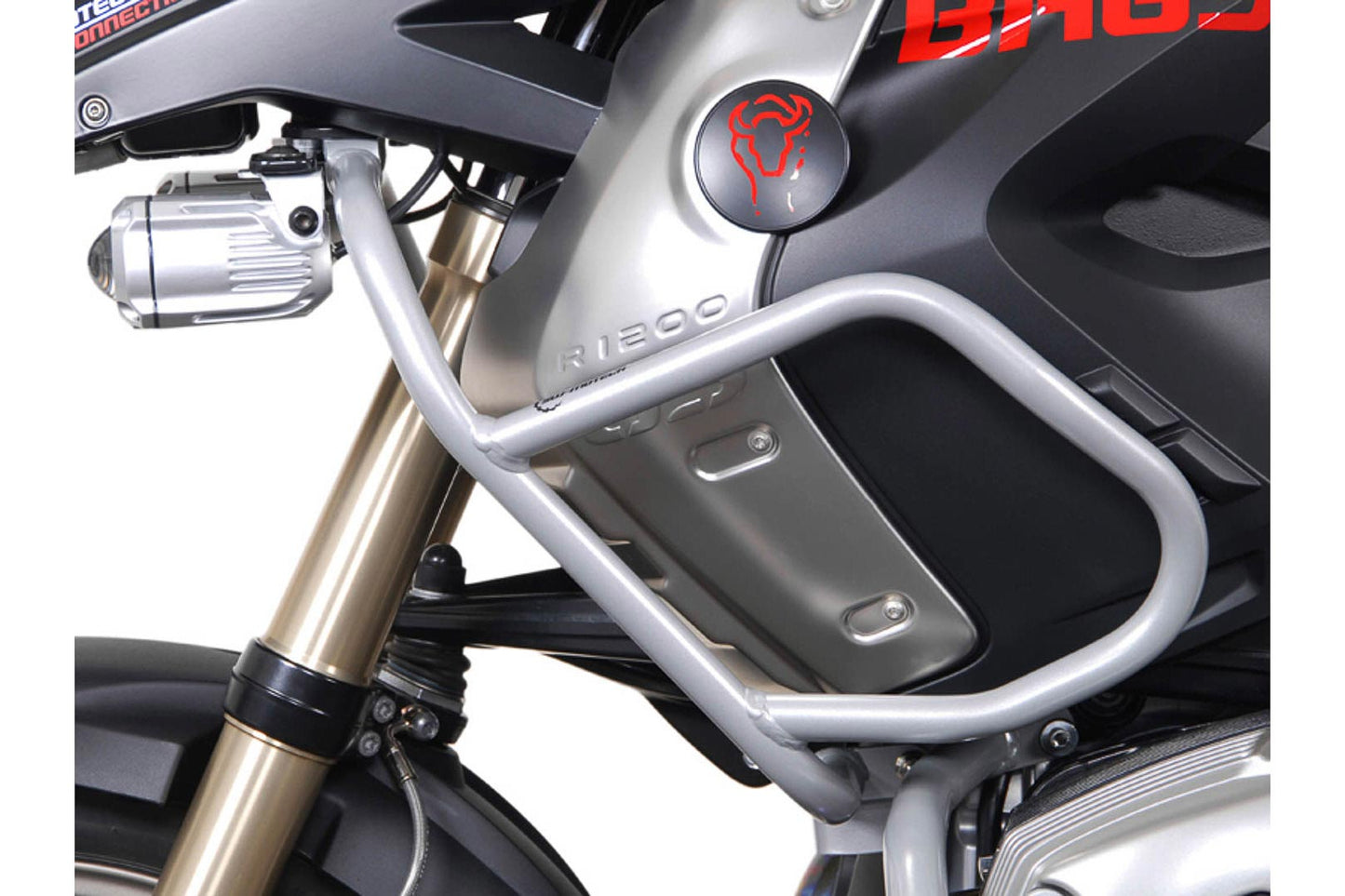 SW-MOTECH Protecciones superiores de motor Plat. BMW R1200GS (08-12).Solo con protec. motor