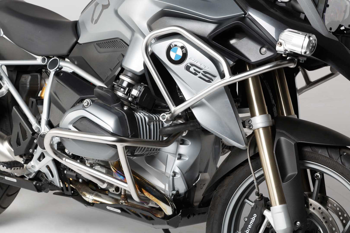 SW-MOTECH Protecciones superiores de motor Acero inoxidable. BMW R 1200 GS (12-16).