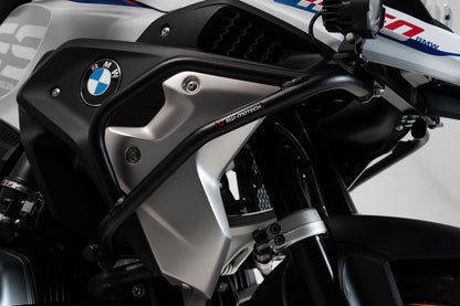 SW-MOTECH Protecciones superiores de motor Negro. BMW R 1200 GS (16-18) R 1250 GS (18-).