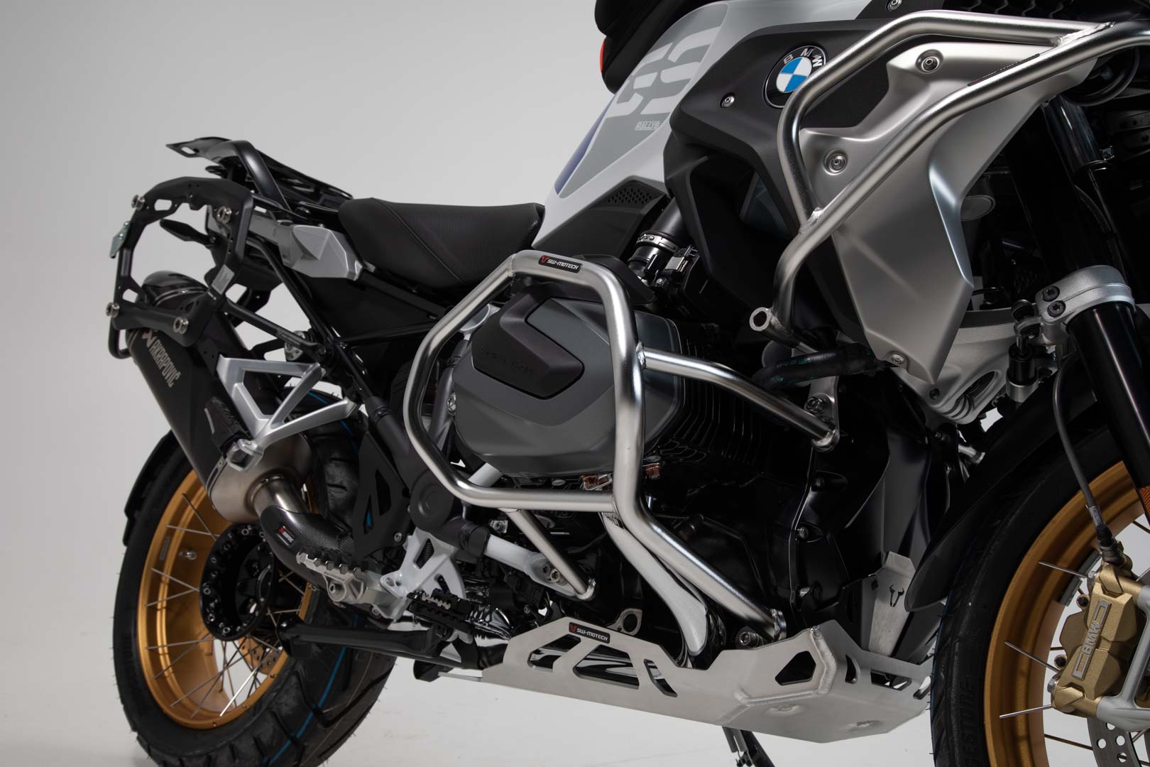SW-MOTECH Protecciones laterales de motor Acero inoxidable. BMW R1250GS R1250 R/RS (18-).