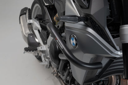 SW-MOTECH Protecciones laterales de motor Negro. BMW F 900 R (19-).