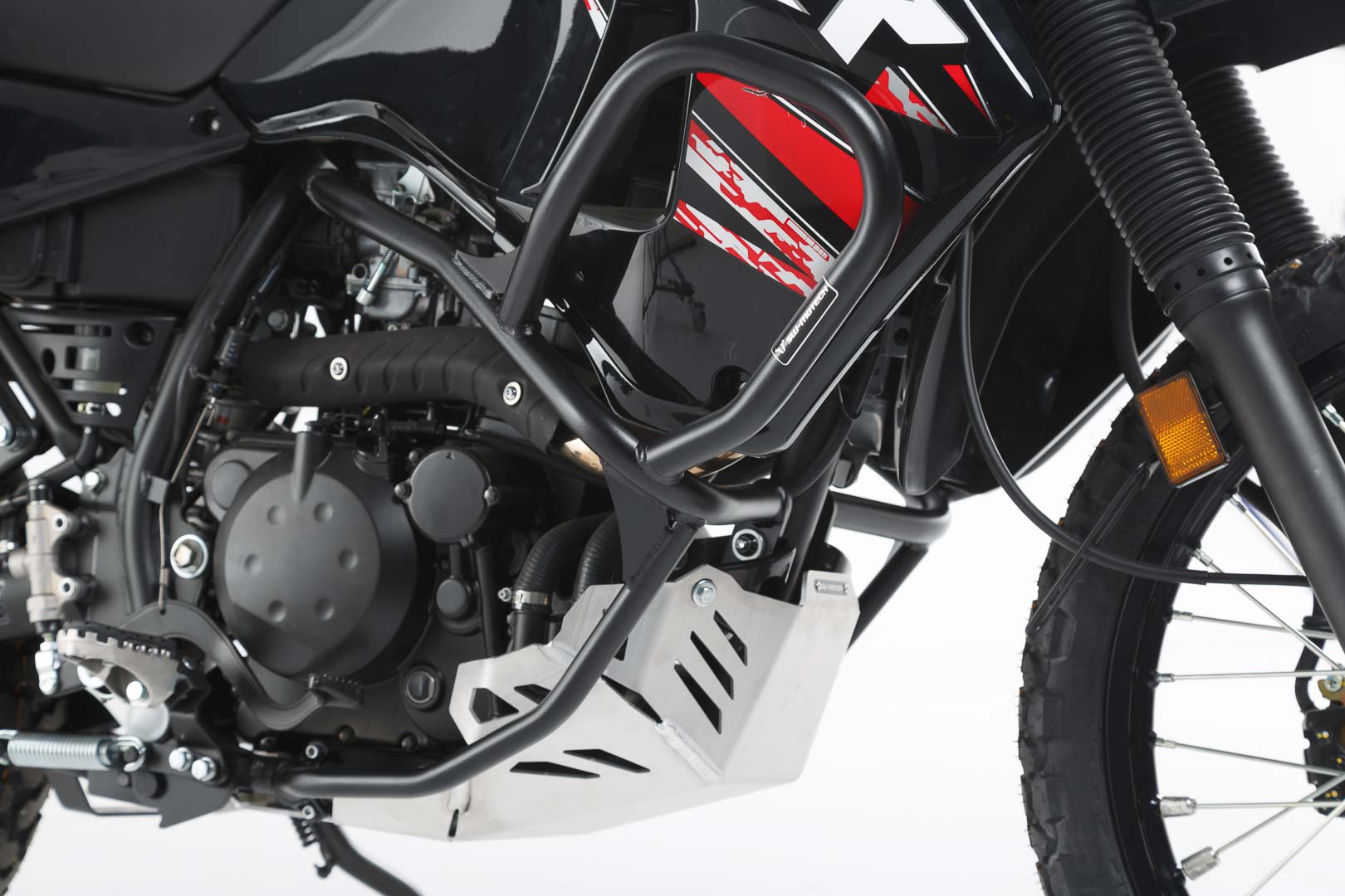 SW-MOTECH Protecciones laterales de motor Negro. Kawasaki KLR 650 (08-18).