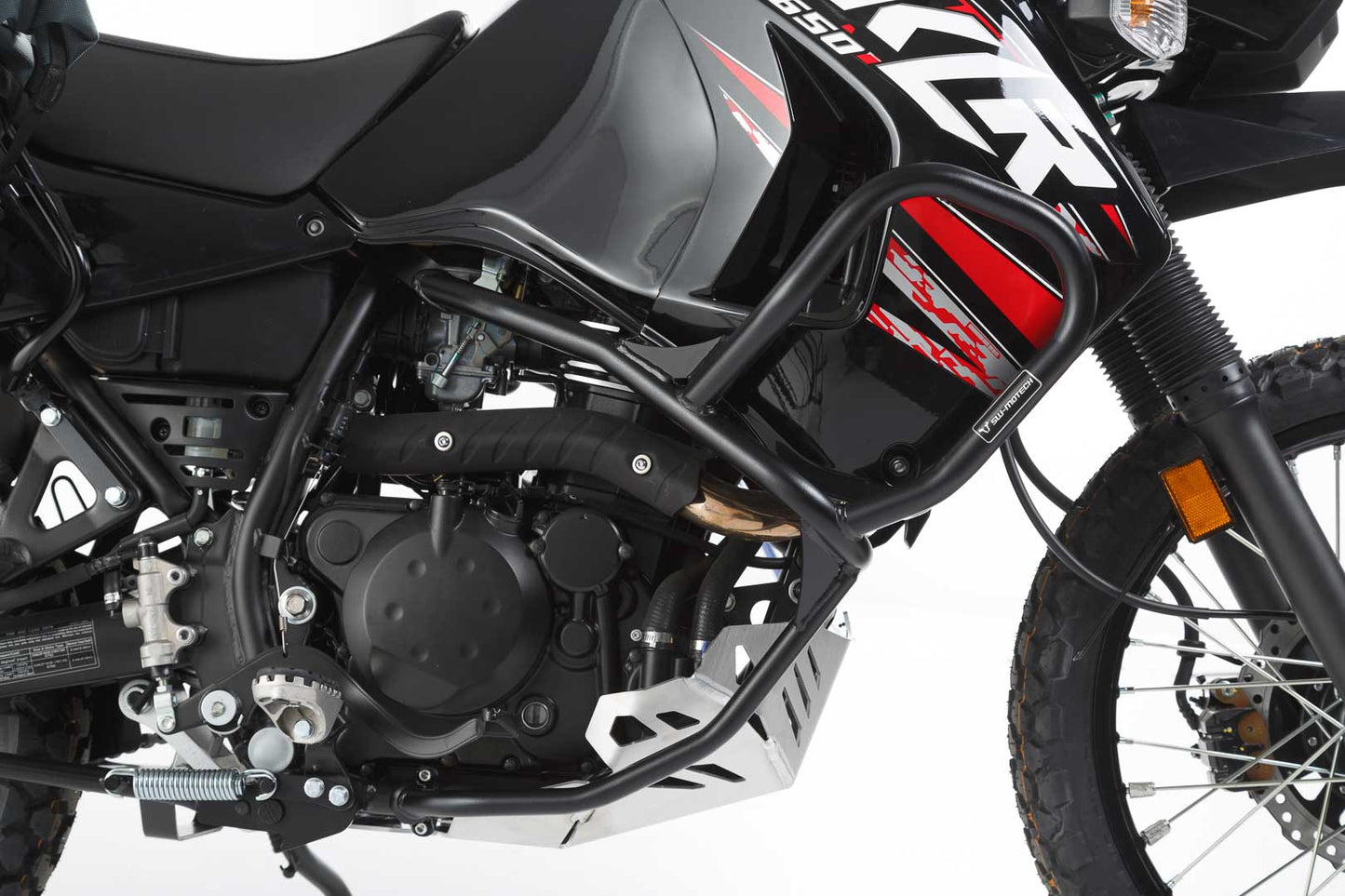 SW-MOTECH Protecciones laterales de motor Negro. Kawasaki KLR 650 (08-18).